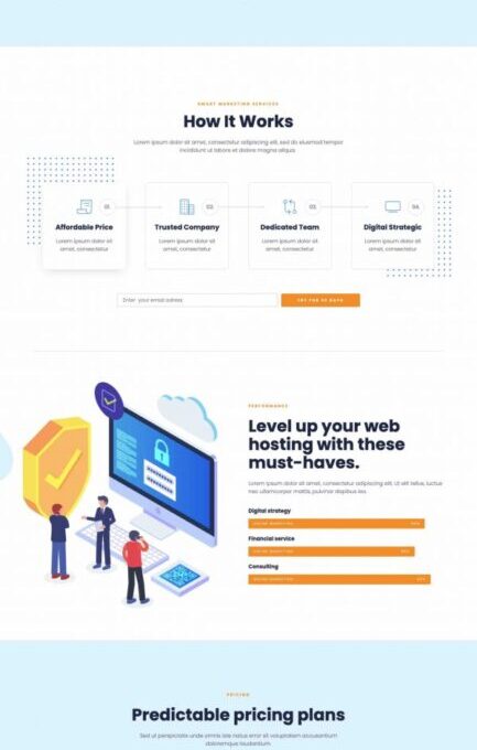 Incloud Web Hosting Elementor Template kit