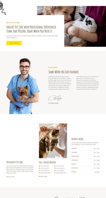 Amity Animal Hospital Veterinarian Template kit