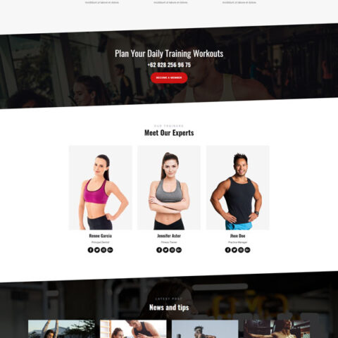 Maco kit Gym Fitness Elementor Template kit