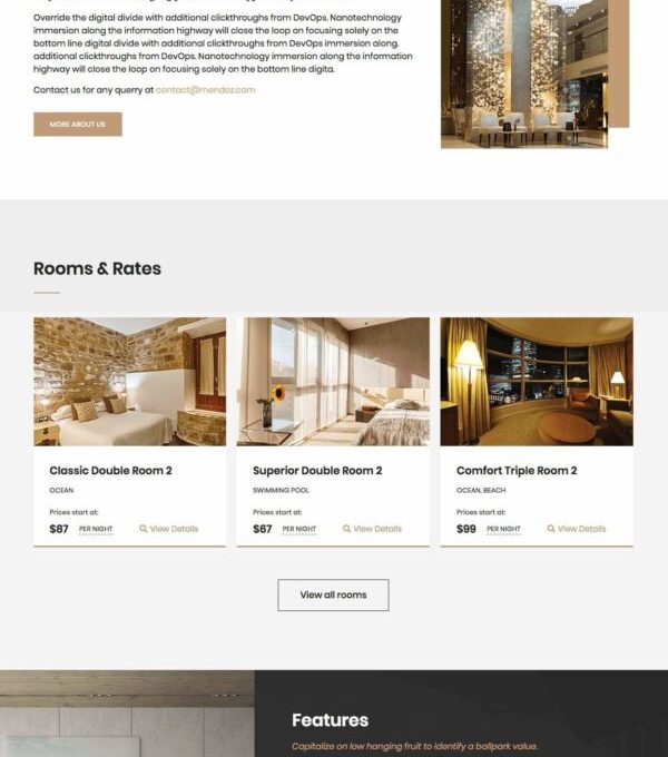 Mendoz Hotel Travel Template kit