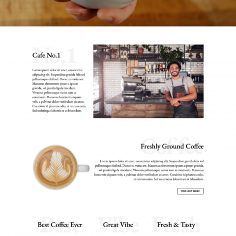 Cafe No 1 Cafe Restaurant Template kit