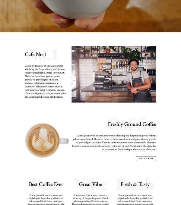 Cafe No 1 Cafe Restaurant Template kit