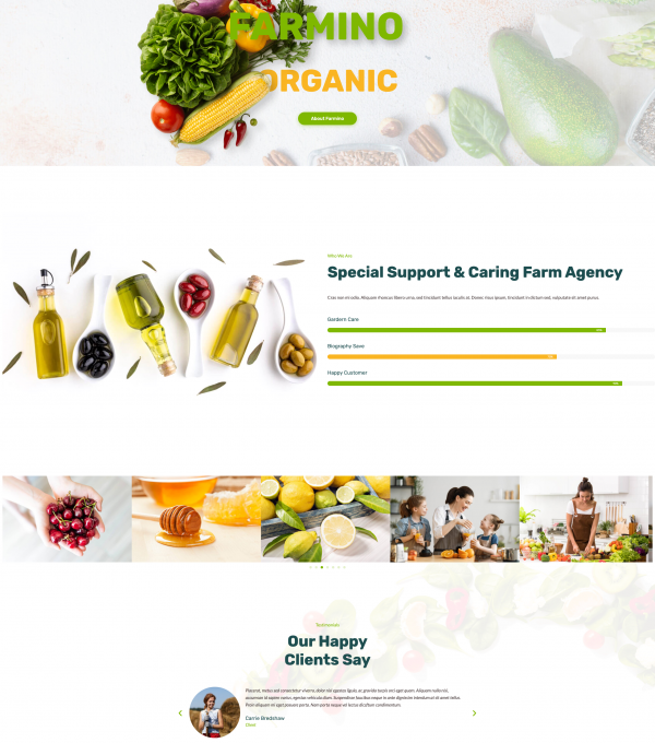 Farmino Organic Food Template kit