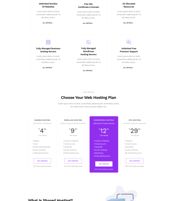 Hosty Hosting Services Elementor Template kit