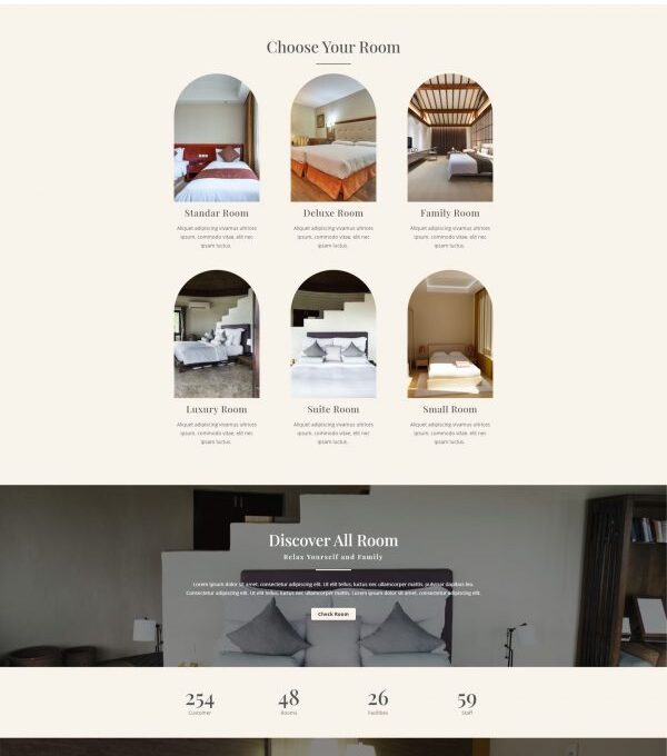 Megan Hotel Booking Template kit