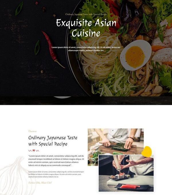 Kodai Asian Restaurant Elementor Template kit - Image 13