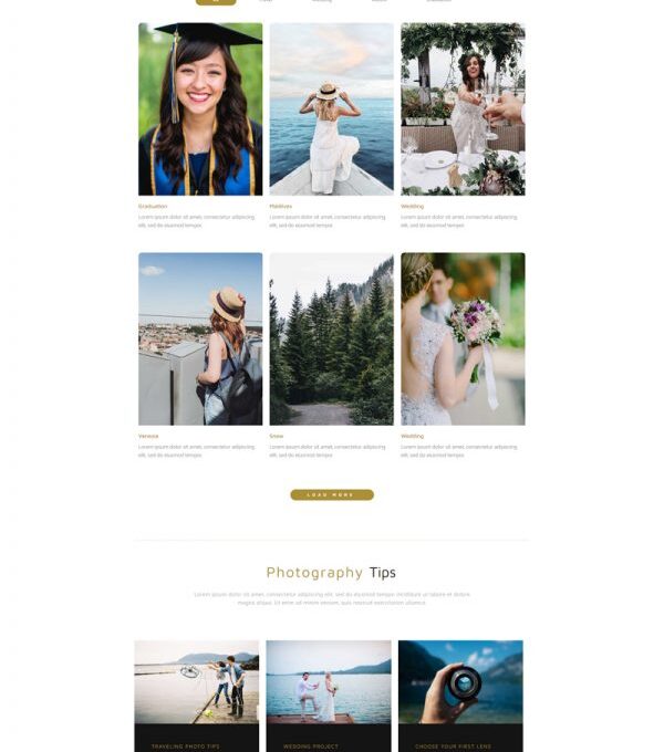 Momen Photography Blog Elementor Template kit