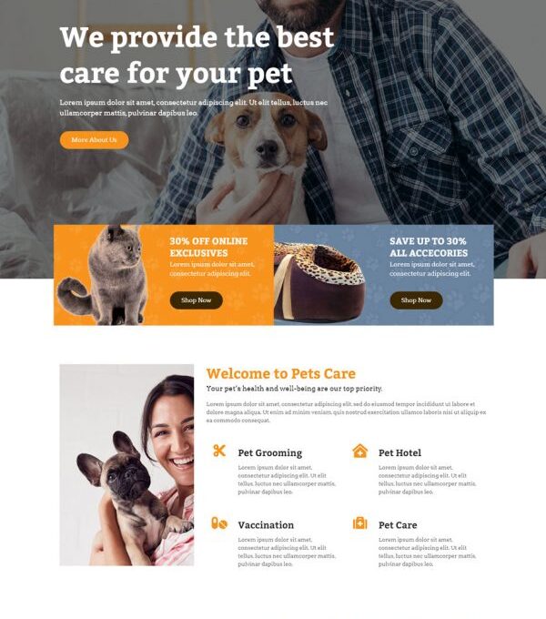 Petto Vetenary Pet Clinic Template kit