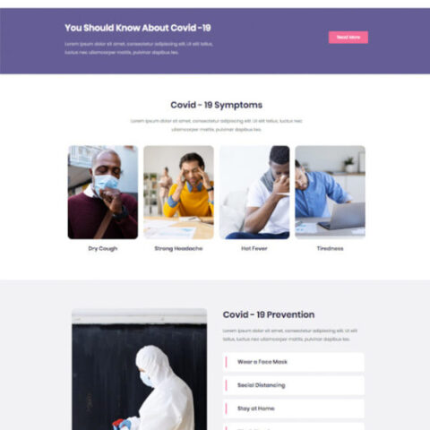 Slamat Pandemic Awareness Website Template kit