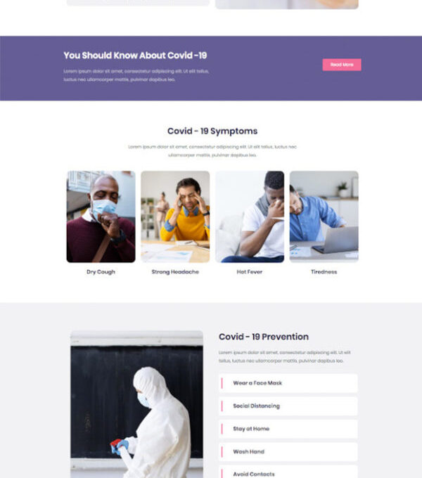 Slamat Pandemic Awareness Website Template kit