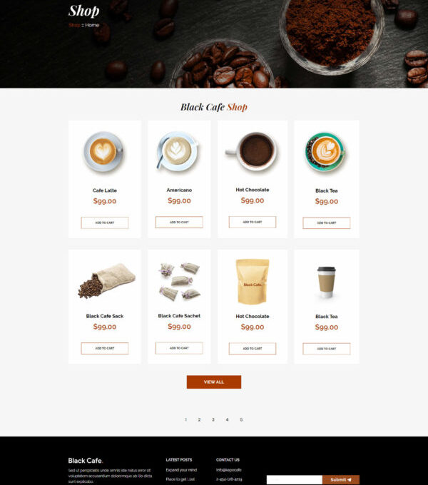 Black Cafe Restaurant Cafe Template kit - Image 3