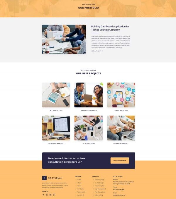 Nocturnal Creative Agency Elementor Template kit - Image 9