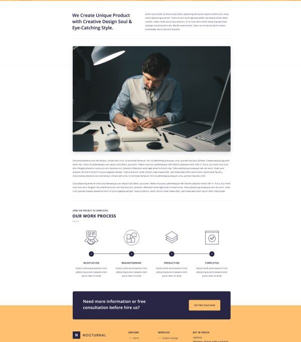 Nocturnal Creative Agency Elementor Template kit - Image 8