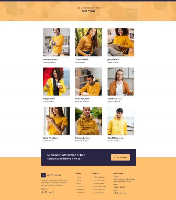 Nocturnal Creative Agency Elementor Template kit - Image 11