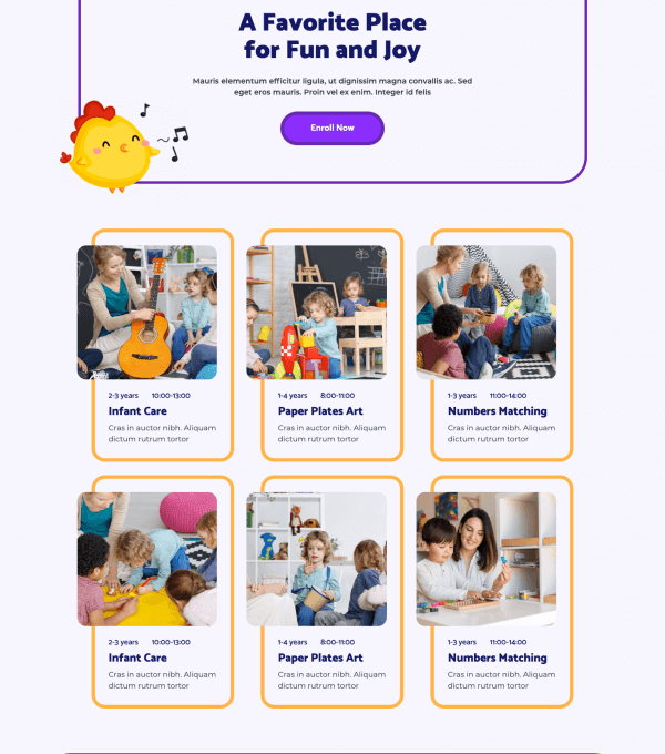 Kooki Kindergarten Elementor Template kit - Image 8