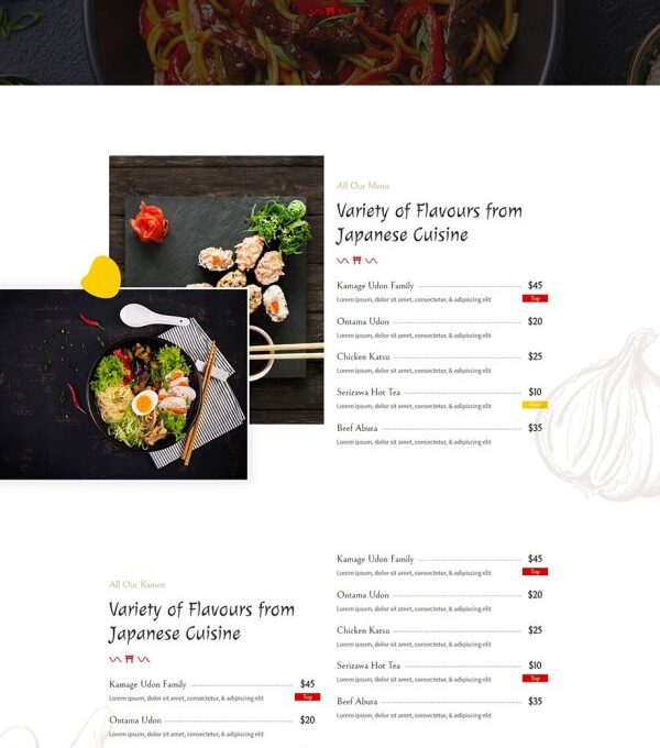 Kodai Asian Restaurant Elementor Template kit - Image 6