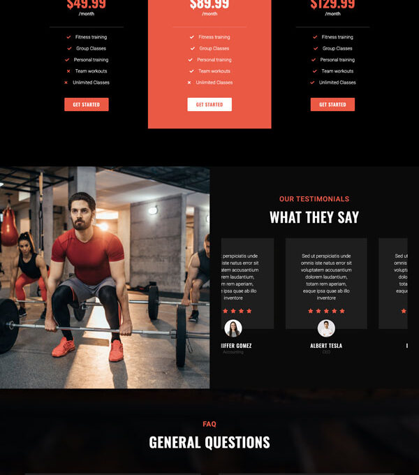 Gympact Fitness Gym Elementor Template kit - Image 14