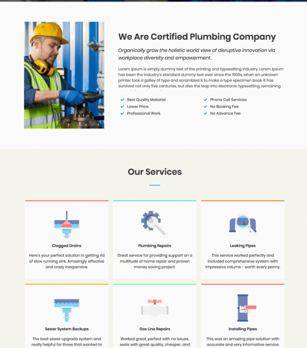 Pumpman Plumbing Service Elementor Template kit - Image 9