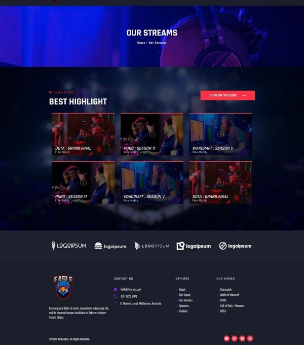 Warzon Esport Elementor Template kit - Image 7