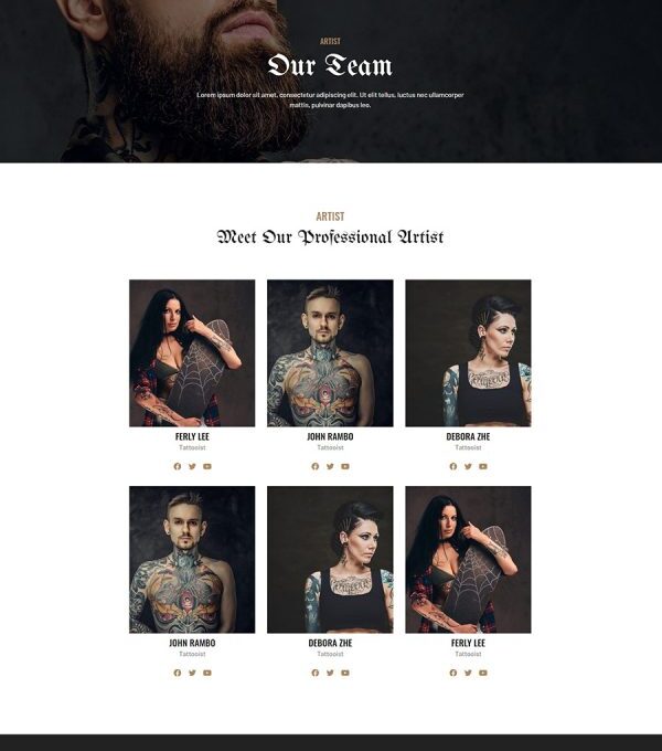 Blackink Tattoo Studio Elementor Template kit - Image 11