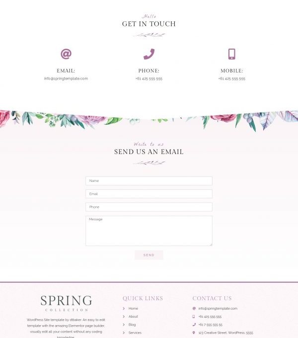 Spring Watercolor and Floral Template kit - Image 56