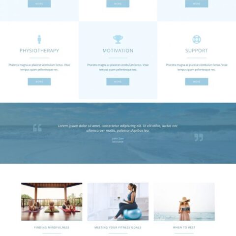 Wellness Elementor Template kit