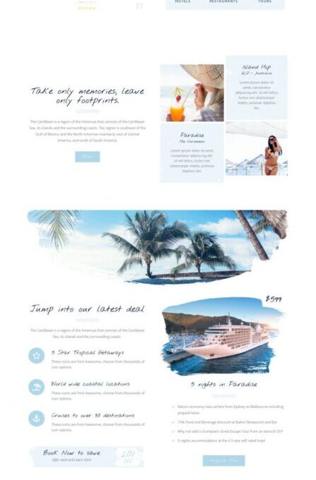 Coastal Travel and Surf Grunge Template kit - Image 76