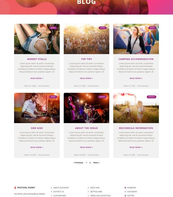 Festival Events Elementor Template kit - Image 11