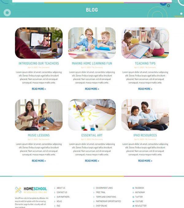 Home School Elementor Template kit - Image 14