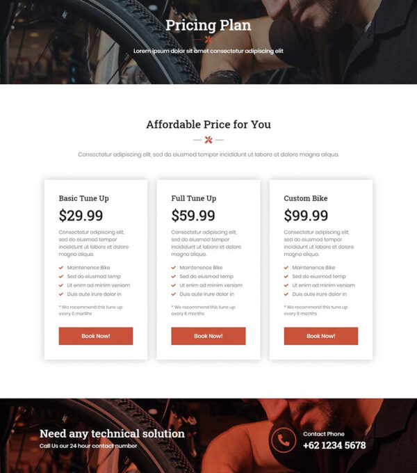 Baek Bicycle Repair and Service Elementor Template - Elementor Template Kit - Image 5