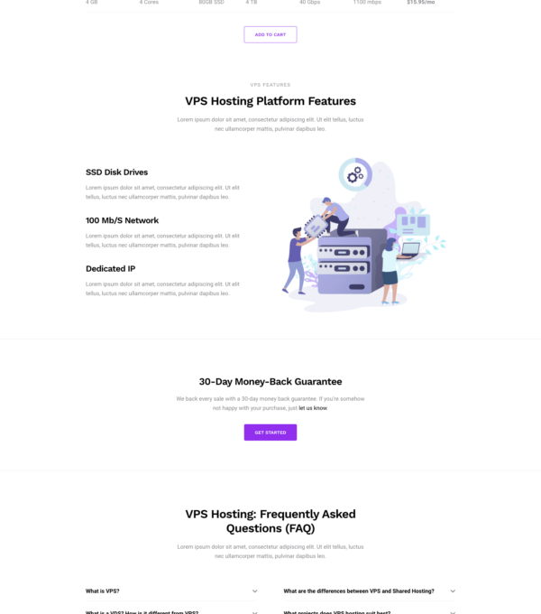 Hosty Hosting Services Elementor Template kit - Image 3