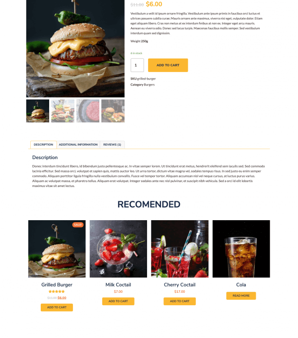 Burgos Street Food Elementor Template kit - Image 7