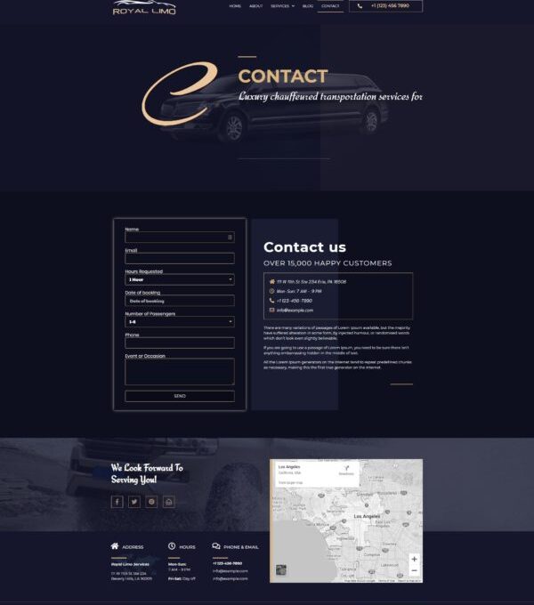 Royal Limo Limousine Rent Services Template kit - Image 3