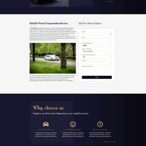 Royal Limo Limousine Rent Services Template kit