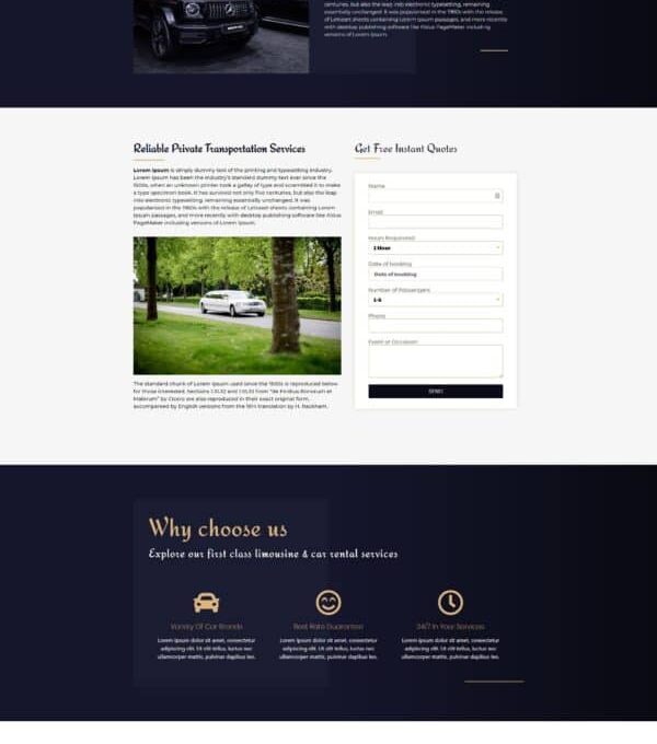 Royal Limo Limousine Rent Services Template kit