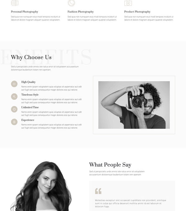 Pixelate Portfolio Photography Elementor Template - Elementor Template Kit - Image 19