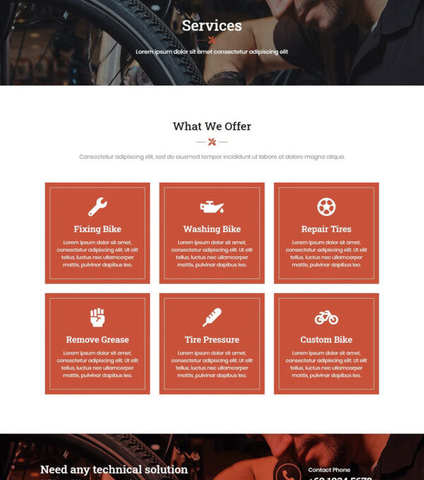 Baek Bicycle Repair and Service Elementor Template - Elementor Template Kit - Image 11