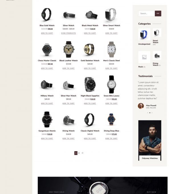 Odyssey Jewelry Watch Woocommerce Template kit - Image 8