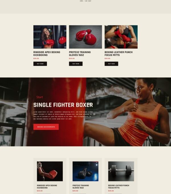 Rumble Boxing Mma Fighting Elementor Template kit - Image 3