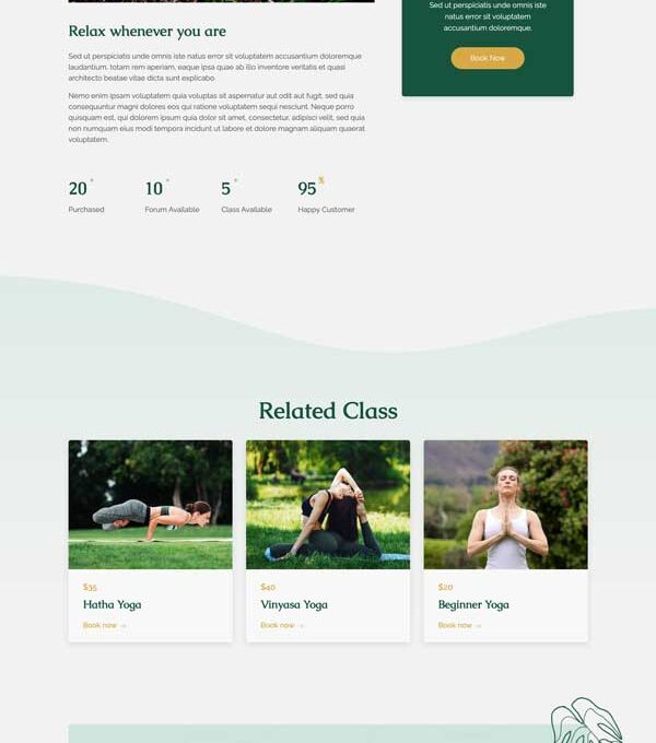 Anayoga Yoga Teacher Studio Elementor Template kit - Image 15