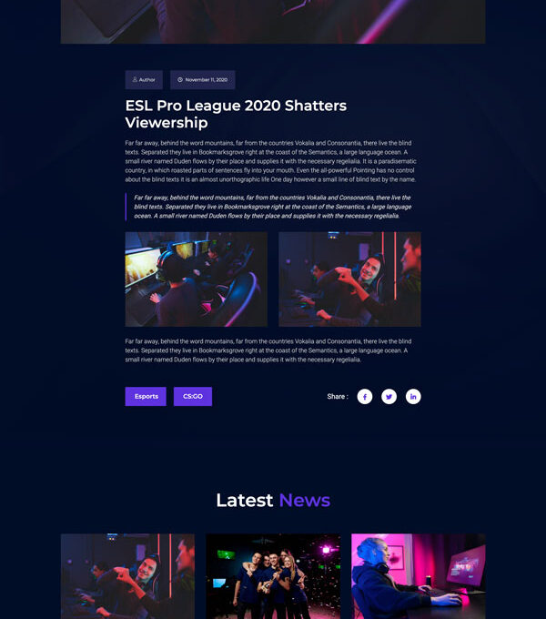 Ggwepe Esports Gaming Elementor Template kit - Image 12