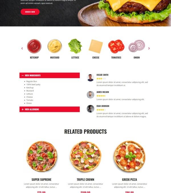 Foodo Fast Food Pizza Elementor Templates - Elementor Template Kit - Image 10