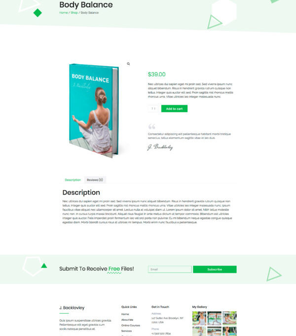 Auriga Health Coach Yoga Mentor Elementor Template - Elementor Template Kit - Image 9