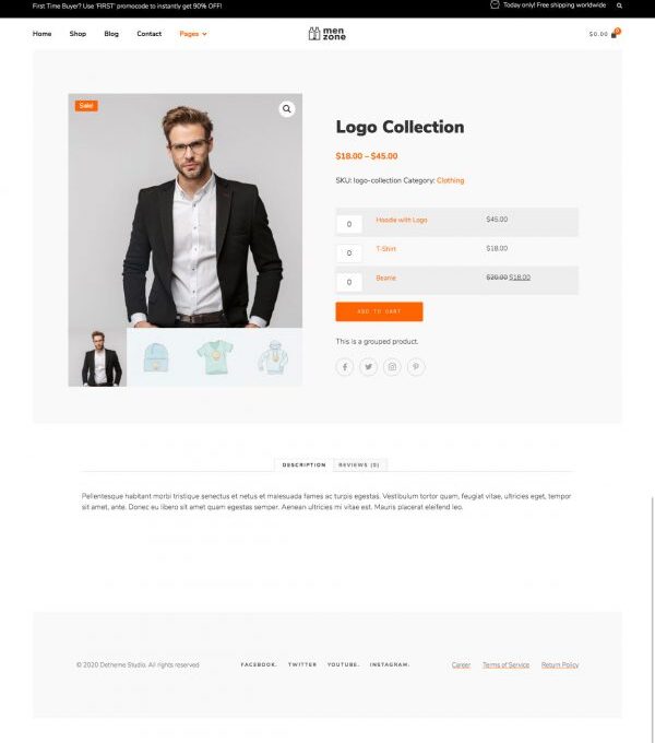 Menzone Modern Ecommerce Template kit - Image 3