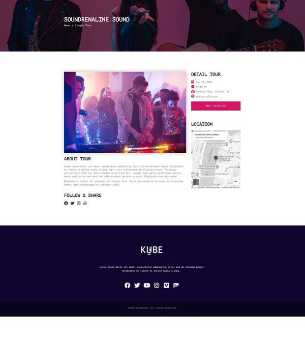 Kube Music Elementor Template kit - Image 9