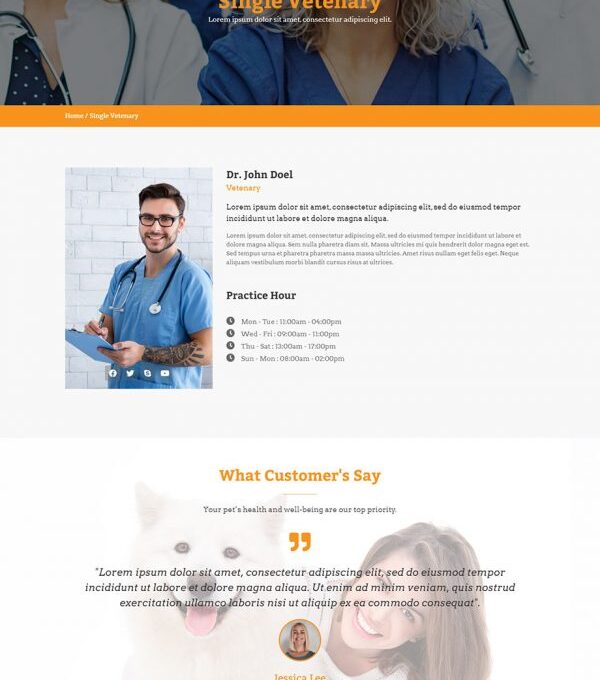 Petto Vetenary Pet Clinic Template kit - Image 5