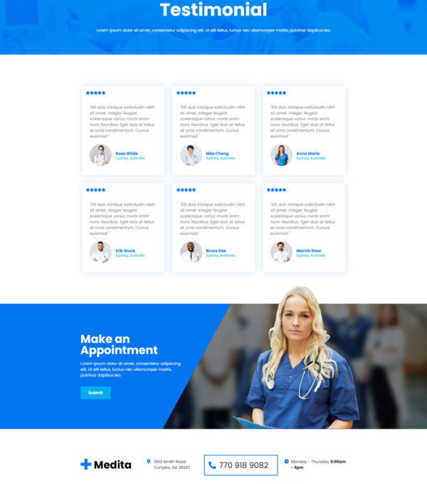 Medita Medical Service Elementor Template kit - Image 4