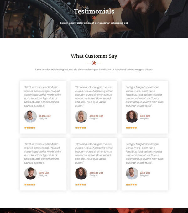 Baek Bicycle Repair and Service Elementor Template - Elementor Template Kit - Image 9