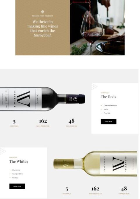 Villenoir Wine Template kit