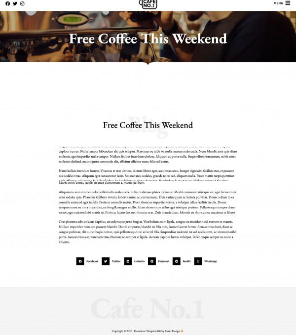 Cafe No 1 Cafe Restaurant Template kit - Image 12